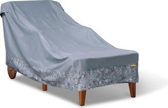 Vera Bradley by Water-Resistant Patio Chaise Lounge Cover, 78 x 34 x 34 Inch, Rain Forest Toile Gray