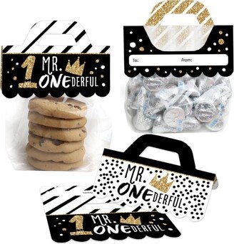 Big Dot Of Happiness 1st Birthday Little Mr. Onederful First Birthday Candy Bags with Toppers 24 Ct