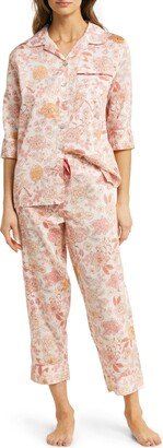 Karolina Cotton Sateen Crop Pajamas