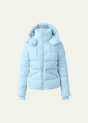 Madalyn Tactile Ripstop Down Hooded Jacket