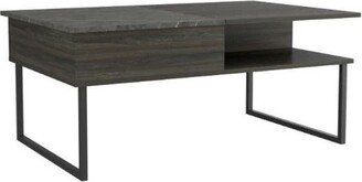 41 Onyx & Carbon Manufactured Wood Rectangular Lift Top Coffee Table - 17.9 H x 41.3 W x 25.9 D