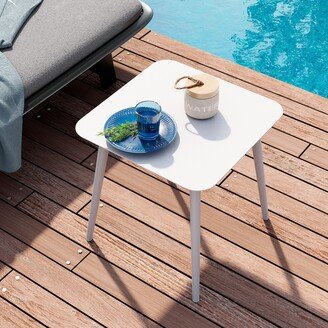 Outdoor Aluminum Small Square Coffee & Side Table by Pellebant