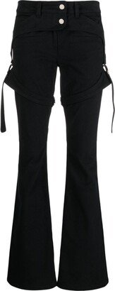 Double-Waist Slim-Fit Cotton Jeans