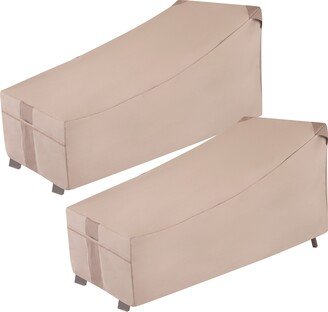 Modern Leisure® Monterey Patio Day Chaise Lounge Cover, 2-Pack, 66L x 35.5W x 33H, Beige