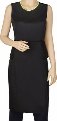 Women's Judy Cotton Peplum Sleeveless Knee-Length Dress In Black