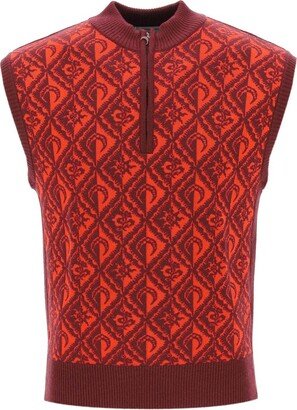 Moon Diamant Jacquard Knitted Vest