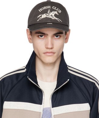 Gray 'Horse Club' Cap