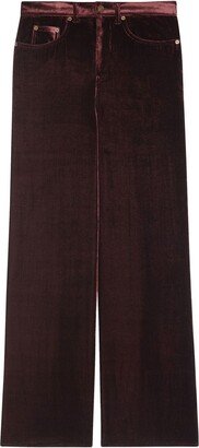 Wide-Leg Velvet Trousers