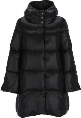 Quilted Hooded Down Coat