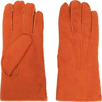 Tonal Shearling-Lining Gloves