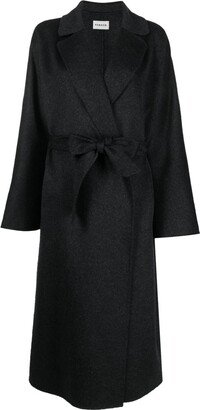 Notched-Lapels Wool Long Coat