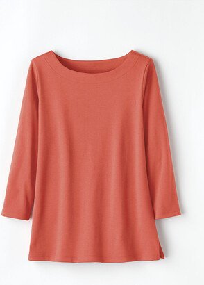 Women's #BestCotton Boatneck T-Shirt - Orange Glory - XS