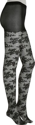 MeMoi Floral Sheer Tights