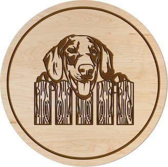 Dog Coaster - Multiple Breeds Available Crafted From Cherry Or Maple Wood-AD