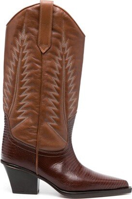 Rosario 70mm western leather boots