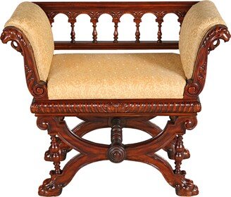 Double Griffin Colonnade Bench