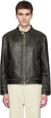 Dunst Black Racing Leather Jacket