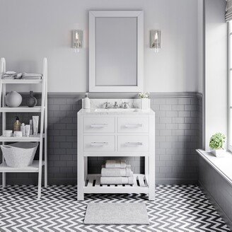 Manufacturer Water Creation Madalyn 30-inch Solid White Single Sink Bathroom Vanity