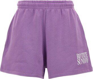 Logo-Embroidered Elasticated Waistband Shorts-AA