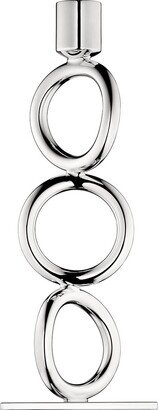 Vertigo silver-plated 3-ring candlestick