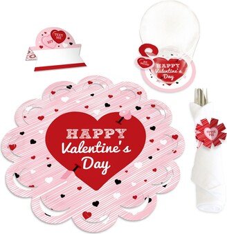 Big Dot Of Happiness Conversation Hearts Valentine's Day Party Chargerific Kit - Place Setting for 8