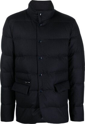 High-Neck Snap-Fastening Padded Jacket