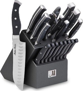 Miso Master Supreme Series 19-Piece High Carbon Stainless Steel Knife Set in Gray Block