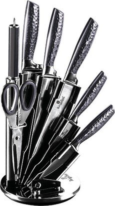 Berlinger Haus 7 Piece Kitchen Knife Set with Mobil Stand, Elegant Design with Kitchen Shears, Sharp Cutting Stainless Steel, Chef Quality, Carbon