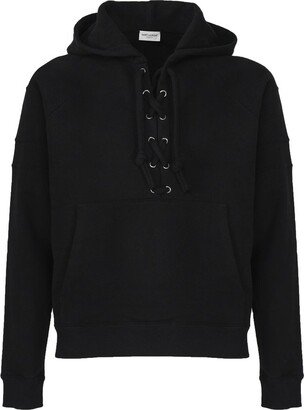 Laced Drawstring Hoodie