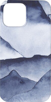 Custom Iphone Cases: Watercolor Mountains - Blue Phone Case, Slim Case, Matte, Iphone 13 Pro Max, Blue