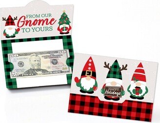 Big Dot of Happiness Red and Green Holiday Gnomes - Christmas Party Money And Gift Card Holders - Set of 8