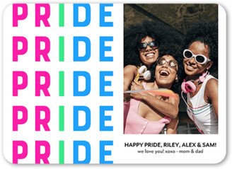 Greeting Cards: Polysexual Flag Pride Month Greeting Card, White, 5X7, Matte, Signature Smooth Cardstock, Rounded