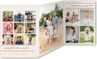 New Year's Cards: Family Trifold New Year's Card, Beige, Trifold, New Year, Matte, Folded Smooth Cardstock