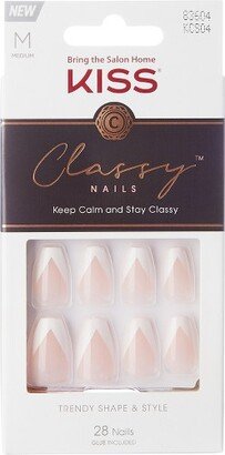 KISS Products Classy Medium Coffin Ready-To-Wear Fake Nails - Silk Dress - 31ct