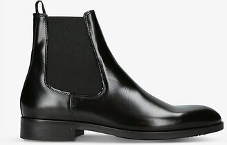 Mens Black Hunter Patent-leather Chelsea Boots