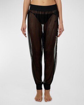 Mid-Rise Mesh Joggers