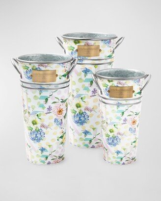 Wildflowers Flower Buckets, Set of 3