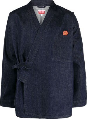 Boke Flower denim kimono jacket