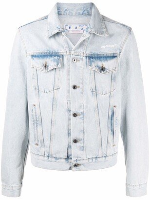 Bleached-Effect Denim Jacket