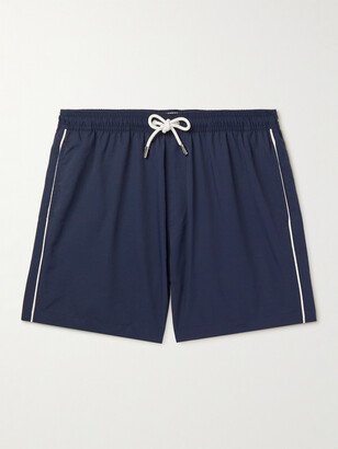 Straight-Leg Mid-Length Swim Shorts-AA