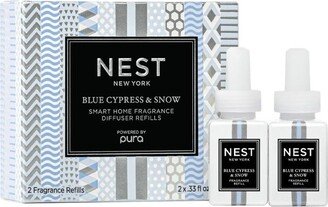 Blue Cypress & Snow Refill Duo for Pura Smart Home Fragrance Diffuser, 2 x .33 oz