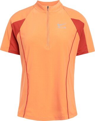 Air Dri-fit Women's Short-sleeve 1/2-zip Top T-shirt Orange