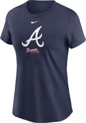 Atlanta Braves Local Nickname Lockup Women's MLB T-Shirt in Blue