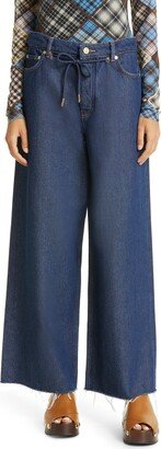 Wide Leg Organic Cotton Drawstring Jeans