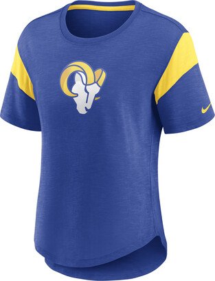 Women's Fashion Prime Logo (NFL Los Angeles Rams) T-Shirt in Blue