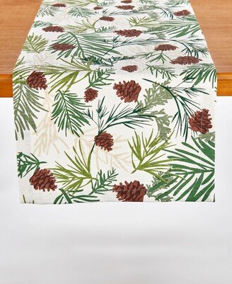 Tableau Pinecone and Sprig Table Runner-Printed, 72 x 14