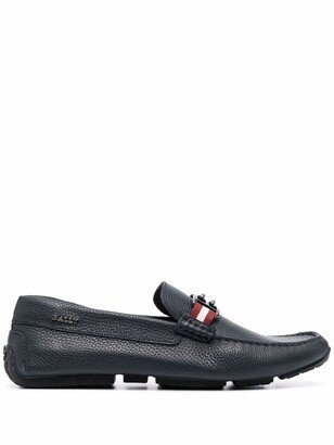 Striped Leather Loafers