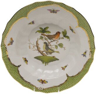 Rothschild Bird Green Motif 03 Rim Soup Bowl