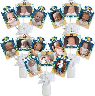 Big Dot Of Happiness 1st Birthday Reeling in the Big One Party Centerpiece Photo Table Toppers 15 Ct