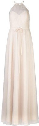 Halterneck Tulle Bridesmaid Gown